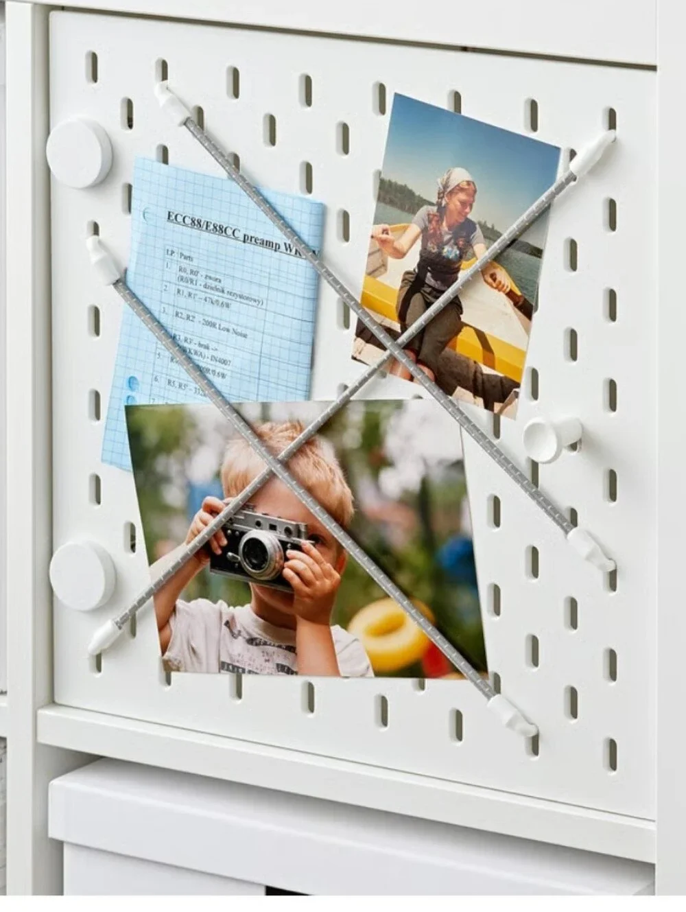 IKEA KALLAX White Decorative Pegboard Insert